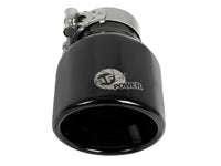 aFe MACH Force-Xp 409 SS Clamp-On Exhaust Tip 2.5in. Inlet / 4in. Outlet / 6in. L - Black - Burkken Auto Parts
