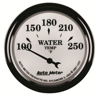 AutoMeter Gauge Water Temp 2-1/16in. 250 Deg. F Elec Old Tyme White II - Burkken Auto Parts