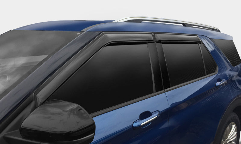 AVS 21-23 Jeep Grand Cherokee L Ventvisor Outside Mount Window Deflectors 4pc - Smoke - Burkken Auto Parts