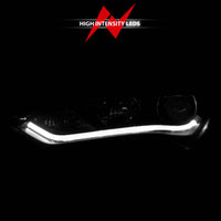 ANZO 2013-2015 Hyundai Genesis Projector Headlights w/ Plank Style Design Black (HID Compatible) - Burkken Auto Parts