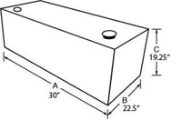 Tradesman Steel Rectangular Liquid Storage Tank - Black - Burkken Auto Parts