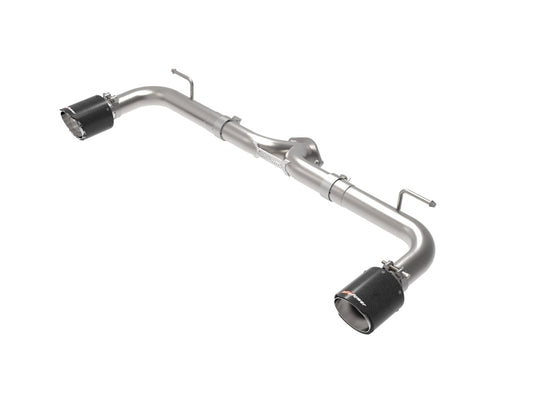 aFe Takeda 2-1/2in 304 SS Axle-Back Exhaust w/ Carbon Fiber Tips 14-18 Mazda 3 L4 2.0L/2.5L - Burkken Auto Parts