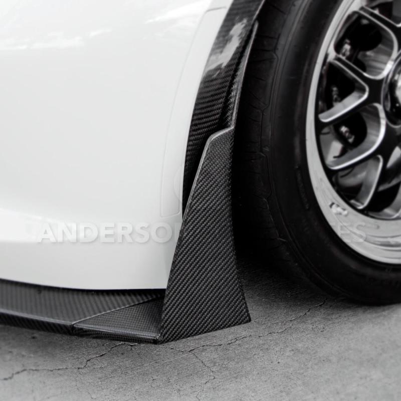 Anderson Composites 14+ Chevrolet Corvette C7 Z06 Front Bumper Canards - Burkken Auto Parts