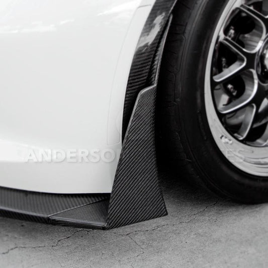 Anderson Composites 14+ Chevrolet Corvette C7 Z06 Front Bumper Canards - Burkken Auto Parts