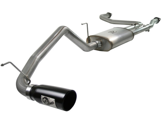 aFe MACHForce XP Exhaust Cat-Back 2.5/3in SS-409 w/ Black Tip 04-12 Nissan Titan V8 5.6L - Burkken Auto Parts