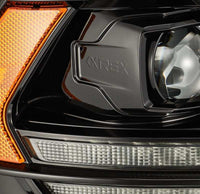 AlphaRex 09-18 Dodge Ram 2500HD LUXX LED Proj Headlights Plank Style Black w/Seq Signal/Smoked DRL - Burkken Auto Parts