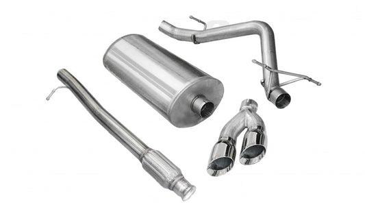 Corsa 2010-2013 Chevrolet Silverado Crew Cab/Short Bed 1500 4.8L V8 Polished Sport Cat-Back Exhaust - Burkken Auto Parts