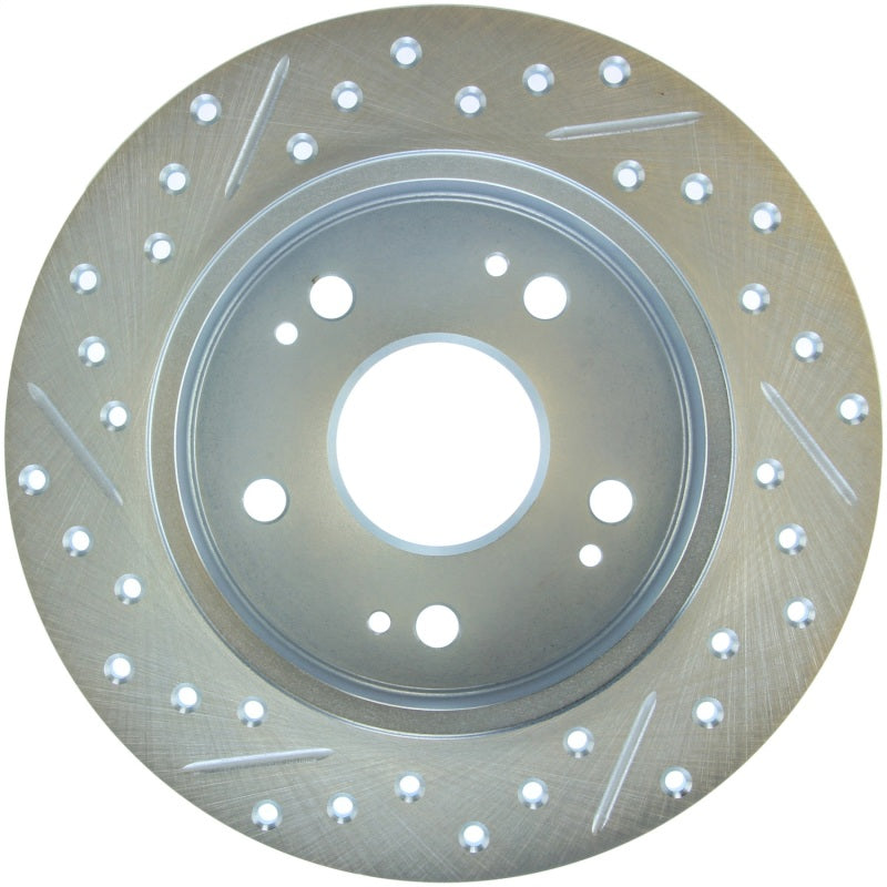 StopTech Select Sport 06-15 Honda Civic Si Slotted and Drilled Left Rear Rotor - Burkken Auto Parts
