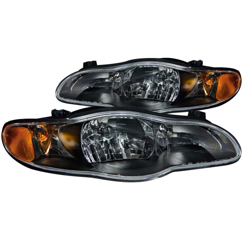 ANZO 2000-2005 Chevrolet Monte Carlo Crystal Headlights Black - Burkken Auto Parts