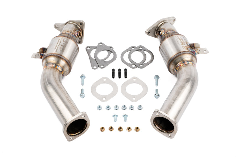 AMS Performance VR30DDTT Street Lower Downpipes w/GESI Catalytic Converter - Burkken Auto Parts