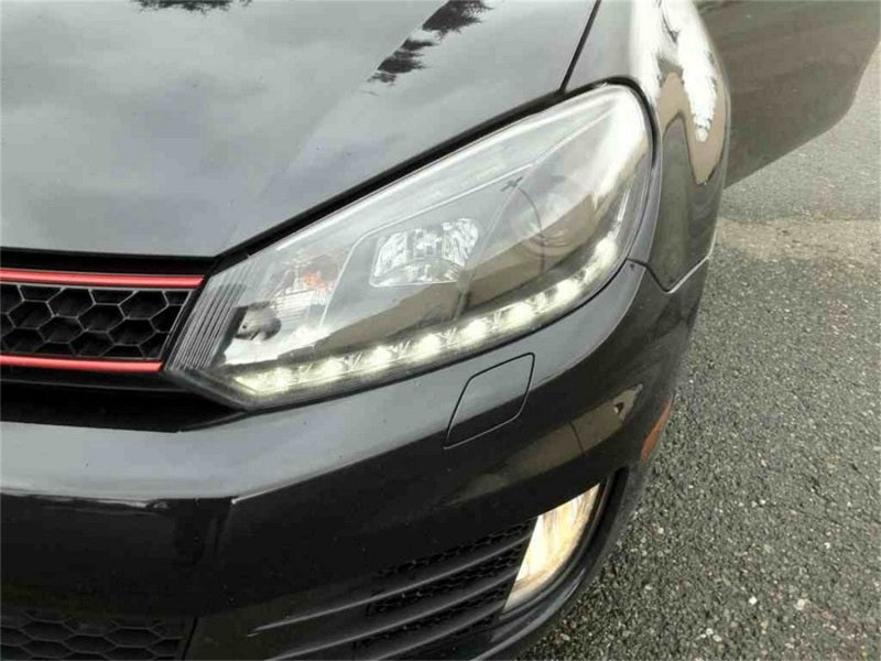 Spyder Volkswagen Golf/GTI 10-13 Projector Headlights Halogen Model- DRL Blk PRO-YD-VG10-DRL-BK - Burkken Auto Parts