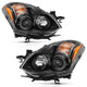 ANZO 2010-2013 Nissan Altima Projector Headlight Black (Halogen Type) - Burkken Auto Parts