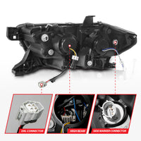 ANZO 16-22 Toyota Tacoma LED Projector Headlights w/ Light Bar Sequential Black Housing w/Initiation - Burkken Auto Parts