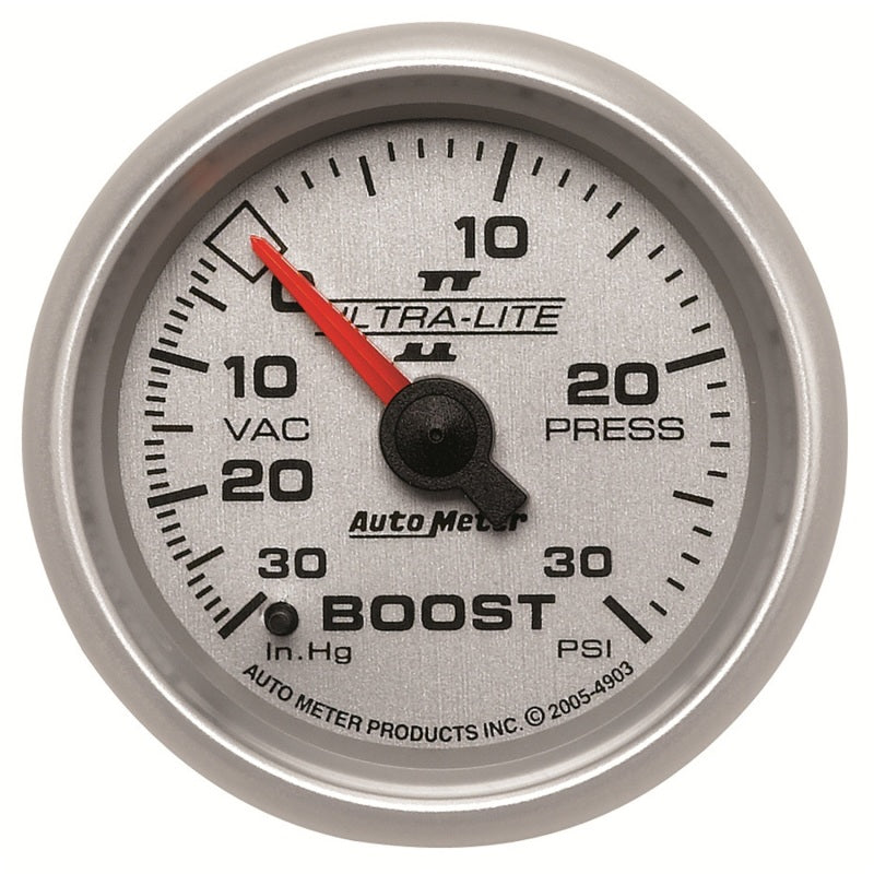 Autometer Ultra-Lite II 52mm 30 PSI Mechanical Boost Gauge - Burkken Auto Parts