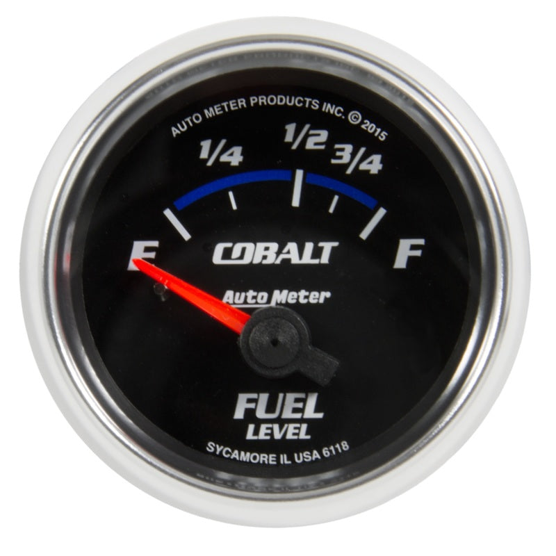 Autometer Cobalt Gauge Fuel Level 2 1/16in 16e To 158f Elec Cobalt - Burkken Auto Parts