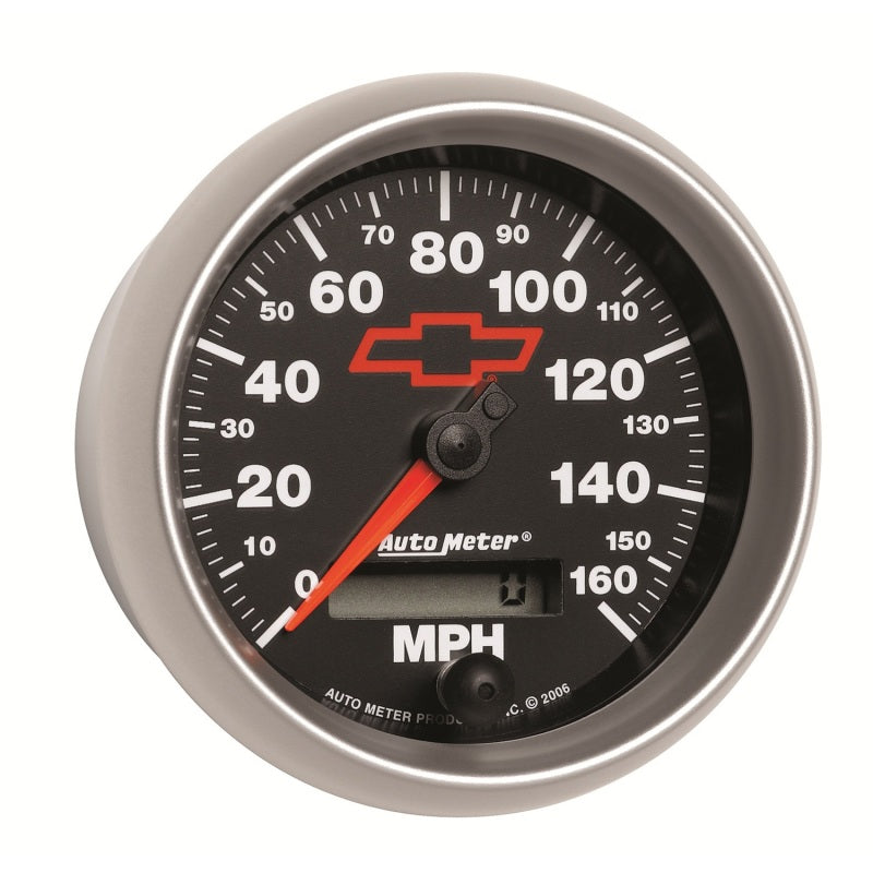 Autometer Speedometer 3-3/8in, 0-160 MPH, Elec. Programmable - Bowtie Black - Burkken Auto Parts