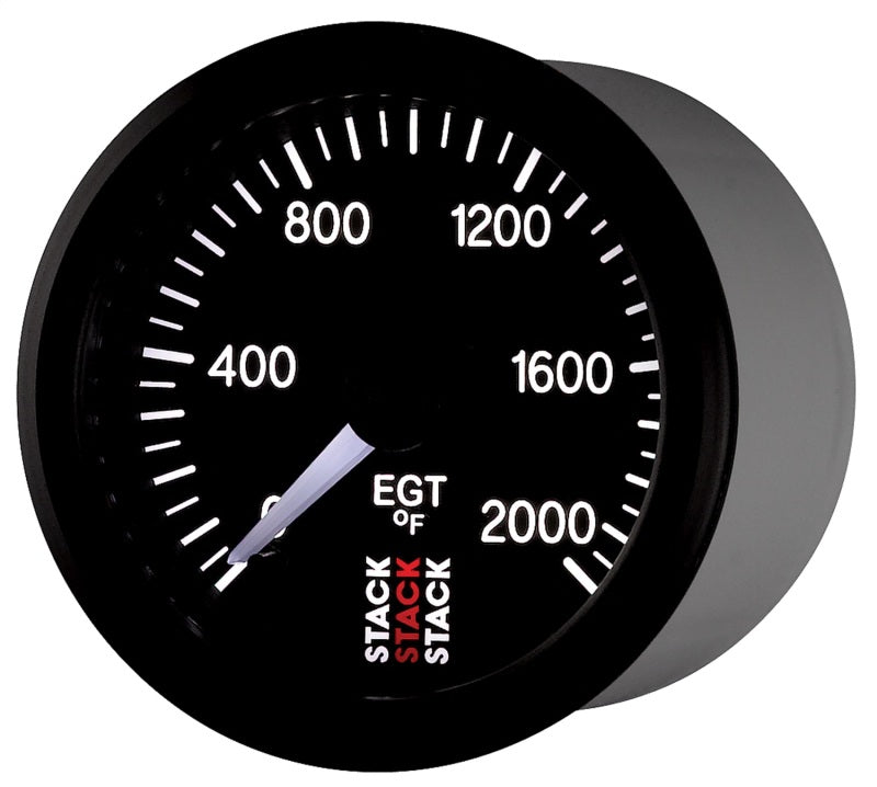 Autometer Stack 52mm 0-2000 Deg F Pro Stepper Motor Exhaust Gas Temp Gauge - Black - Burkken Auto Parts