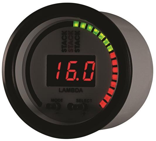 Autometer Stack 52mm Pro-Control Wideband Air/Fuel Ratio (Lambda) Gauge - White - Burkken Auto Parts