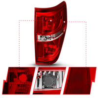 ANZO 2009-2014 Ford F-150 Euro Taillight Red/Clear (W/O Bulb) - Burkken Auto Parts
