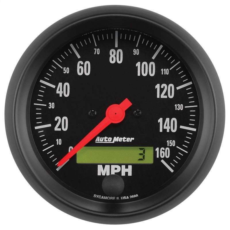 Autometer Z-Series 3 3/8in 160 MPH Electric Speedometer w/ LCD Odometer - Burkken Auto Parts