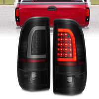 ANZO 1997-2003 Ford F-150 LED Tail Lights w/ Light Bar Black Housing Smoke Lens - Burkken Auto Parts