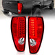 ANZO 2004-2012 Chevrolet Colorado/ GMC Canyon LED Tail Lights w/ Light Bar Chrome Housing Red/Clear - Burkken Auto Parts