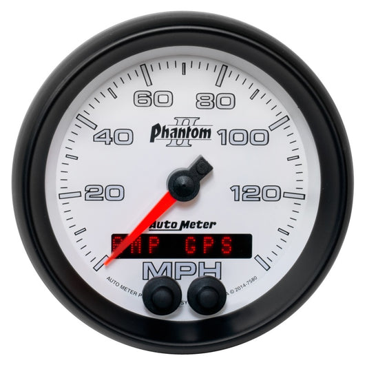 Autometer Phantom II 3-3/8in 0-140MPH In-Dash Electronic GPS Programmable Speedometer - Burkken Auto Parts