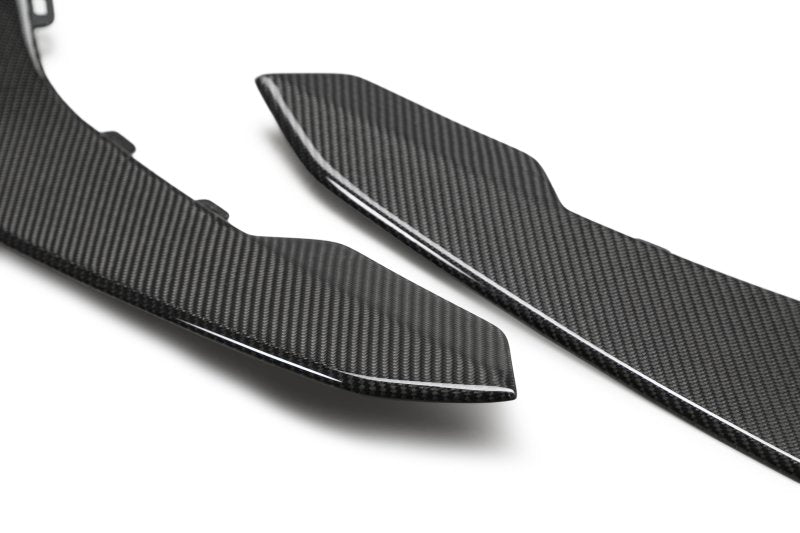 Anderson Composites 17-18 Chevy Camaro ZL1 1LE Type-LE Carbon Fiber Front Bumper Canards - Burkken Auto Parts