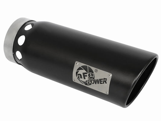 aFe MACHForce XP Cat-Back SS-304 5in Interooled Exhaust Tip 5in In x 6in Outx16inL Bolt-On Right Blk - Burkken Auto Parts
