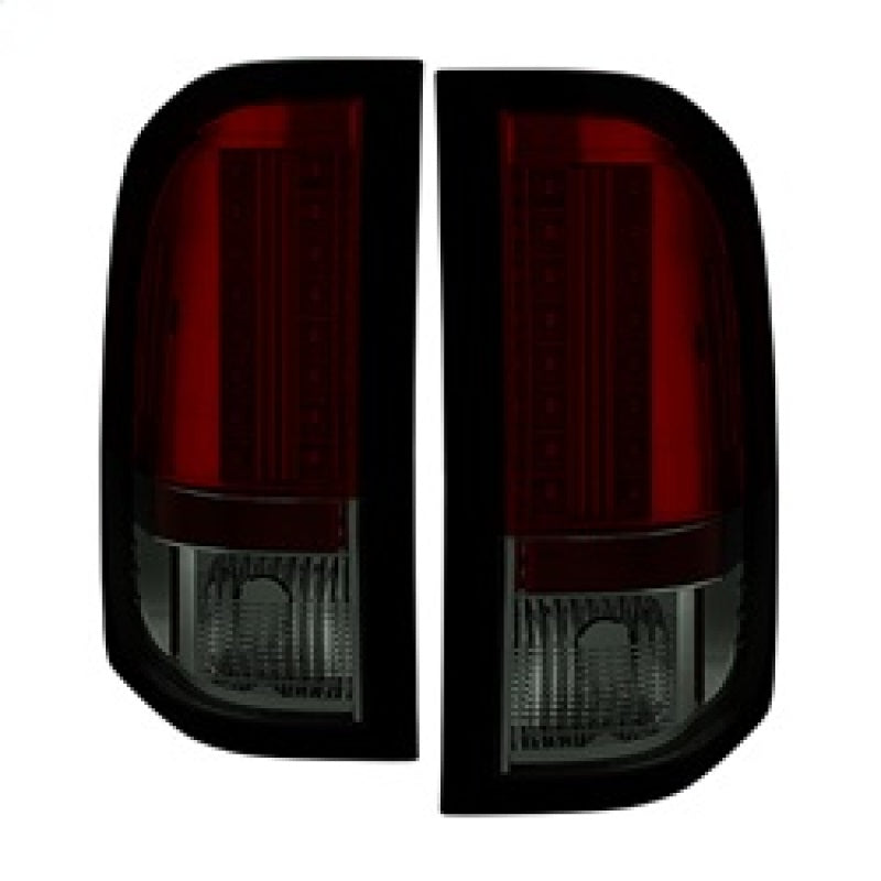 Spyder Chevy Silverado 07-13 LED Tail Lights Red Smoke ALT-YD-CS07-LED-RS - Burkken Auto Parts