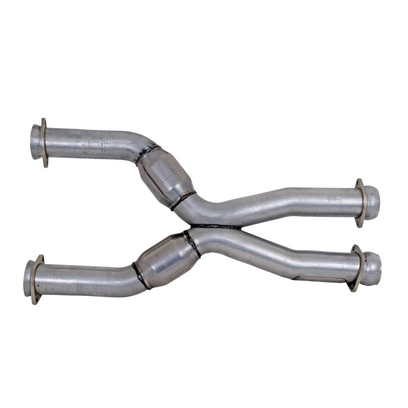 BBK 79-04 Mustang Coyote Swap Short Mid X Pipe w Catalytic Converters 3.0 For BBK Long Tube Headers - Burkken Auto Parts