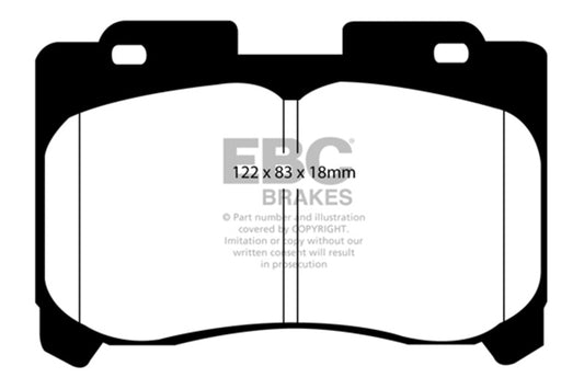 EBC 93-98 Toyota Supra 3.0 Twin Turbo Redstuff Front Brake Pads - Burkken Auto Parts