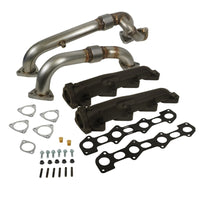 BD Diesel 08-10 Ford F-250/F-350/F-450/F-550 Powerstroke 6.4L Up Pipes Kit w/Manifold Set - Burkken Auto Parts