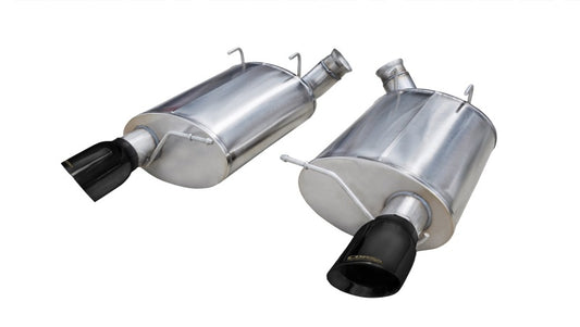 Corsa 2011-2012 Ford Mustang Shelby GT500 5.4L V8 Sport Axle-Back Exhaust w/ Black Tips - Burkken Auto Parts