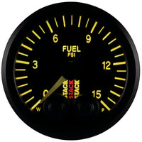 Autometer Stack 52mm 0-15 PSI 1/8in NPTF Male Pro-Control Fuel Pressure Gauge - Black - Burkken Auto Parts