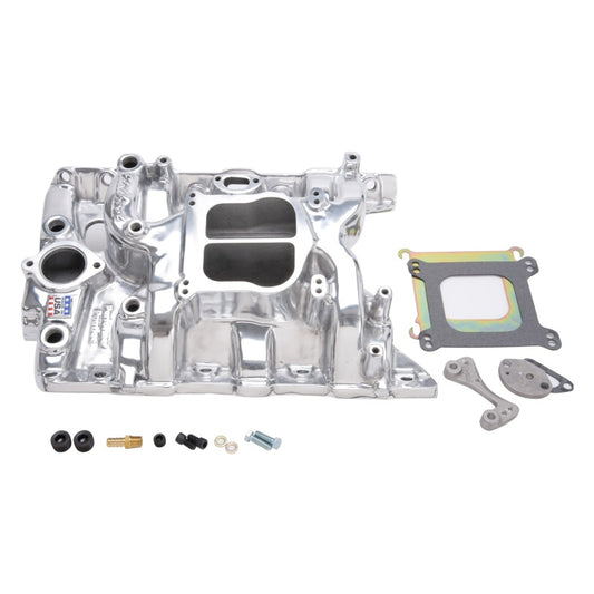 Edelbrock Performer Pontiac Polished Manifold - Burkken Auto Parts