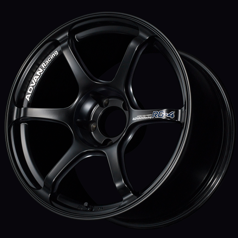 Advan RG-4 17x8.0 / +45 Offset / 5x114.3 / 73mm Bore / Semi Gloss Black - Burkken Auto Parts