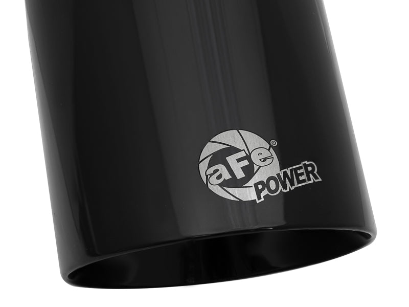 aFe MACH Force-Xp Univ 304 SS Double-Wall Clamp-On Exhaust Tip - Black - 3in Inlet - 4.5in Outlet - Burkken Auto Parts