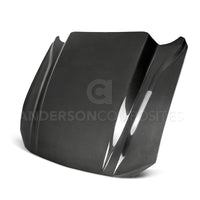 Anderson Composites 2018 Ford Mustang Double Sided Type-CJ 4in Carbon Fiber Cowl Hood - Burkken Auto Parts