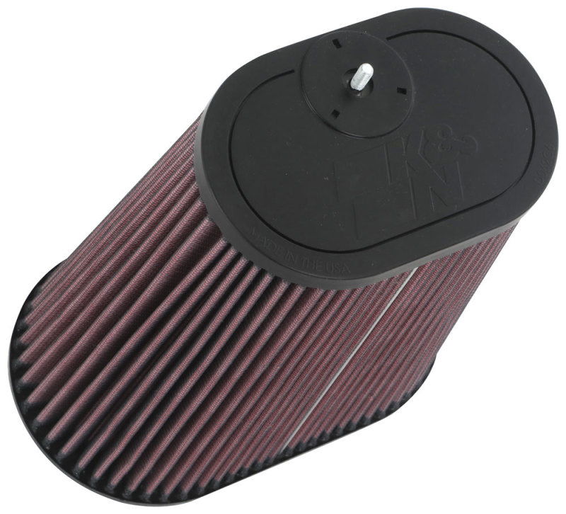 K&N Universal Clamp-On Air Filter 3-1/8in Dual FLG  8-7/8in X 5-3/16 B 6-1/4in X 4IN T, 9inH W/STUD - Burkken Auto Parts