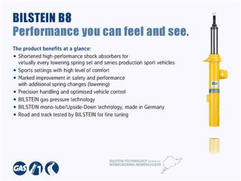 Bilstein B8 2015-2017 Subaru WRX - STI Front Left Monotube Strut Assembly - Burkken Auto Parts