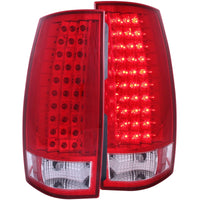 ANZO 2007-2014 Chevrolet Suburban LED Taillights Red/Clear G4 - Burkken Auto Parts