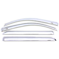 AVS 07-18 Jeep Patriot Ventvisor Outside Mount Front & Rear Window Deflectors 4pc - Chrome - Burkken Auto Parts