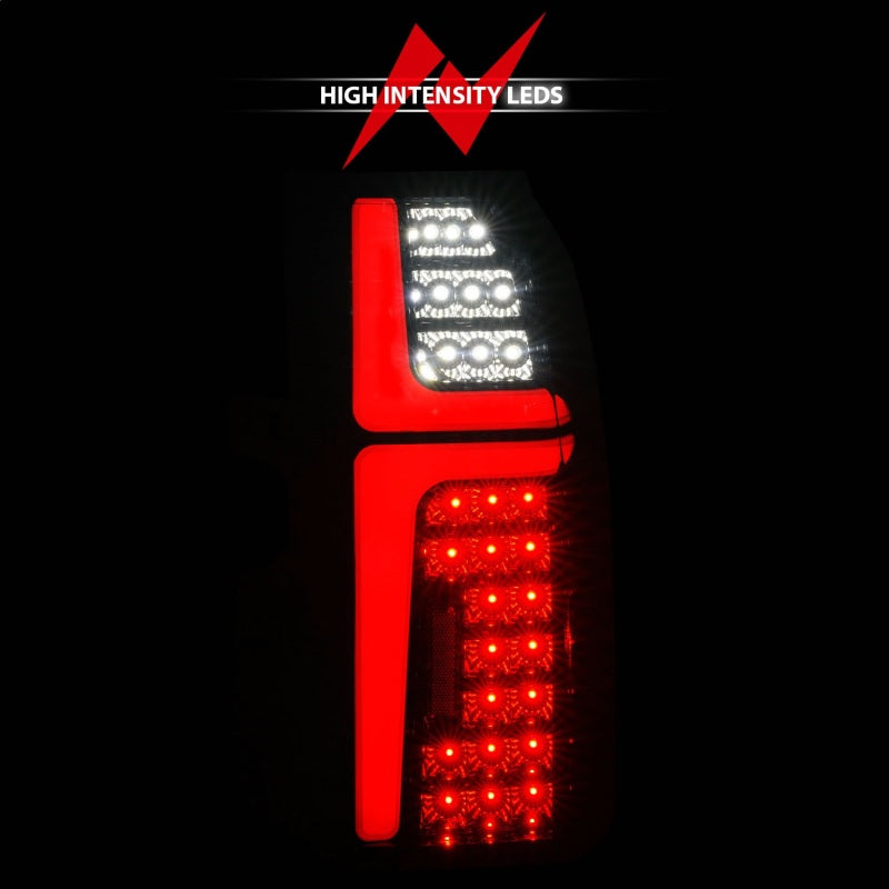 ANZO 15-20 Chevrolet Tahoe Sequential LED Tube Taillights Black - Burkken Auto Parts