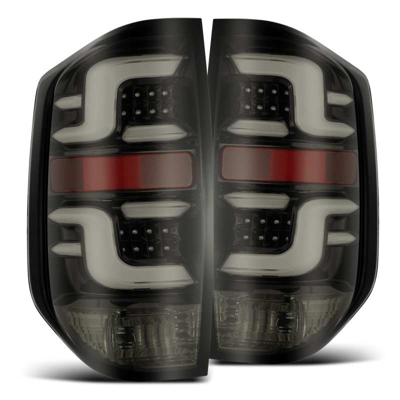 AlphaRex 14-20 Toyota Tundra PRO-Series LED Tail Lights Jet Black - Burkken Auto Parts