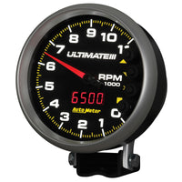 AutoMeter Gauge Tach 5in. 11K RPM Pedestal Datalogging Ultimate IIi Playback Black - Burkken Auto Parts