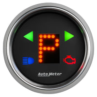 Autometer Automatic Transmission PRNDL Black Dial Flat Lens Bright Super Bezel Gauge - Burkken Auto Parts