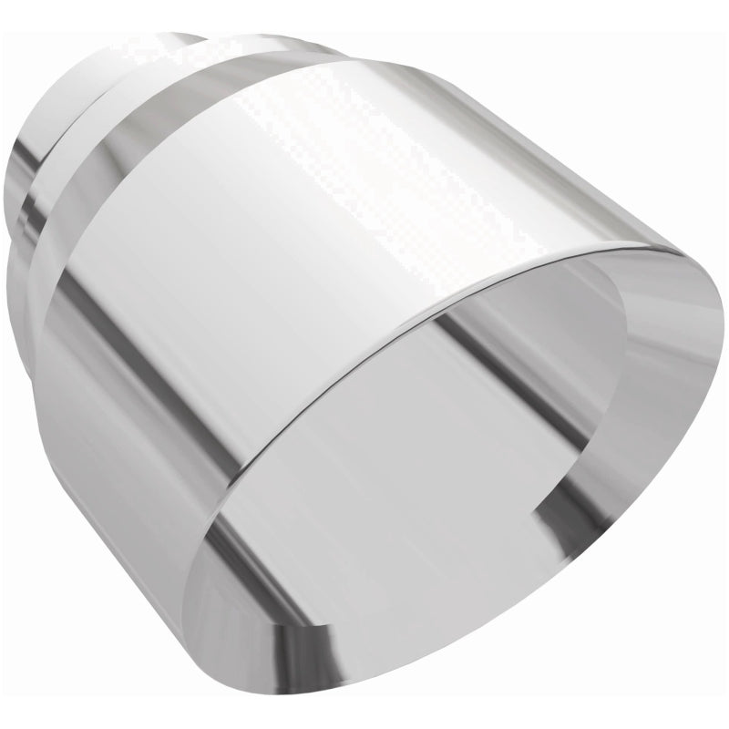 MagnaFlow Tip Stainless Double Wall Round Single Outlet Polished 4.5in DIA 2.5in Inlet 5.75in Length - Burkken Auto Parts