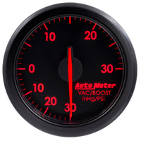 Autometer Airdrive 2-1/6in Boost/Vac Gauge 30in HG/30 PSI - Black - Burkken Auto Parts