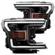 AlphaRex 18-19 Ford F-150 PRO-Series Proj Headlights Plank Style Matte Blk w/Activ Light/Seq Signal - Burkken Auto Parts
